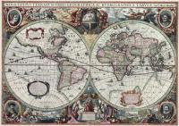 Puzzle Nova totius Terrarum Orbis geographica ac hydrographica tabula Hendrik Hondius balanced 670x471